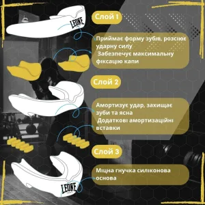 Капа Leone PD513 доросла TOP GUARD Yellow (вік 11+)