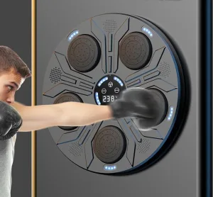 Боксерський тренажер електронні, настінний з дисплеєм та музичні колонки - 43 x 43 x 5 см