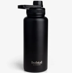 Пляшка для води металева з подвійною вакуумною ізоляцією Bohtal Insulated Sports Bottle 960 мл Black