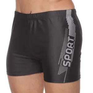 Плавки чоловічі боксери для плавання Sport розмір-L-4XL чорн-сірий 2019-4-2 - XL