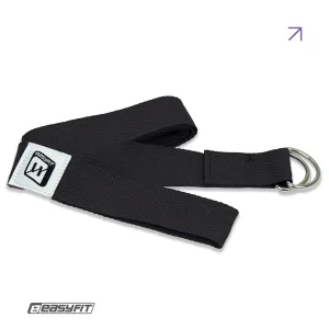 Ремень для йоги EasyFit с петлей (чорний)