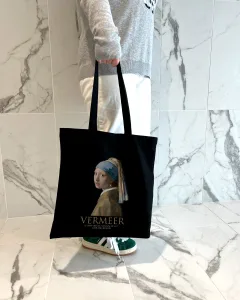 Екошопер BookOpt BK4074 VERMEER "дівчина з перловою сережкою" чорний