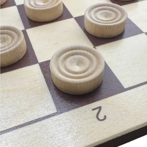 Шашки дерев'яні 10х10 розмір 40х40 см