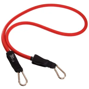 Еспандер трубчастий для фітнесу з карабіном 6х13х1200 мм навантаження 13,5 кг червоний