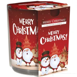 Ароматична свічка в скляному стакані щасливого різдва SN 72 s-09