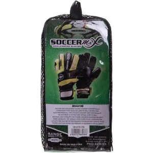 Рукавички професійні воротарські SOCCERMAX 8 - чорний/Жовтий