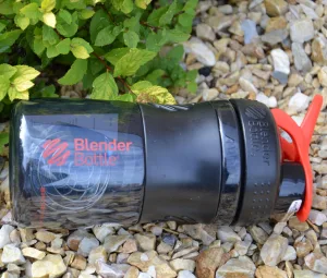 Шейкер спортивний пляшка BlenderBottle SportMixer Flip 590 мл чорний/червоний