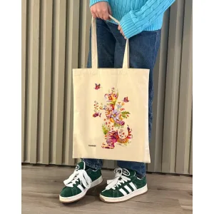 Екошопер BookOpt BK4050 грайливий кіт з метеликом бежевий