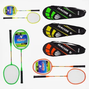 Бадмінтон Bosiwei, 3 кольори, 2 ракетки в чохлі