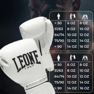 Боксерські рукавиці Leone GN111 THE GREATEST White 12 унцій (бинти 4 м. в комплекті)