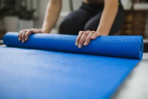 Килимок для йоги та фітнесу Power System PS-4014 PVC Fitness Yoga Mat Синій 173x61x0,6
