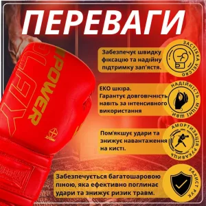Боксерські рукавиці PowerPlay 3089 Alpha Червоні 10 унцій