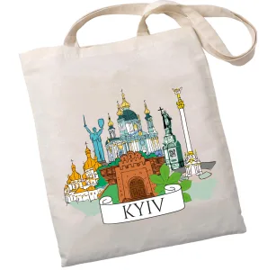 Екошопер BookOpt BK4070 "київські пейзажі" бежевий