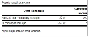 Calcium D-Glucarate - 60 капсул
