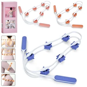 Масажер-стрічка роликовий 6 кульок для всього тіла Синій