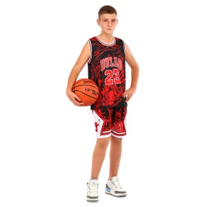 Форма баскетбольна дитяча NBA клуб Chicago Bulls 23 L - червоне-чорне-білий