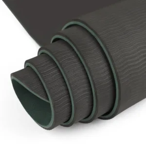 Килимок для фітнесу та йоги Sport TPE+TC 6 мм - Темно-Зелений-Чорний