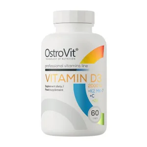 Vitamin D3 2000 IU+K2+MK-7+C+Zn - 60 капсул
