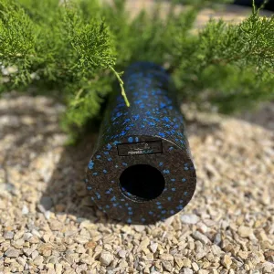 Масажний ролик (роллер) гладкий PowerPlay PP-4347 EPP Foam Roller чорно/синій 33x14 см