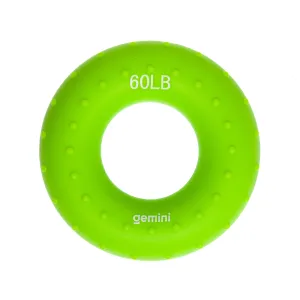 Еспандер кистьовий кільце силікон навантаження 27 кг зелений - 8.5 см