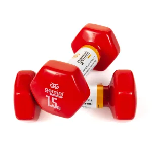 Гантелі Sport для фітнесу з вініловим покриттям 2 шт по 1.5 кг GSD-1.5RED