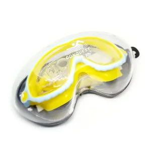 Окуляри для плавання Conquest дитячий жовто-блакитний