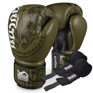 Боксерські рукавиці Phantom Muay Thai Army 10 унцій (Бинти 4 м. в подарунок)