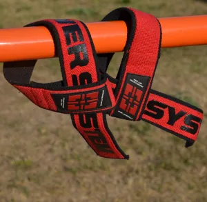 Лямки для тяги Power System PS-3401 Lifting Straps Duplex чорний/червоний