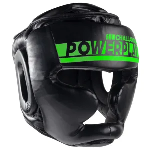 Боксерський шолом тренувальний PowerPlay 3048 чорно-зелений S