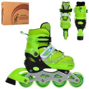 Ролики Profi Roller A 4145-M-GR розмір 35-38 зелений