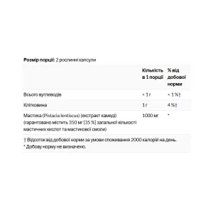 Mastic Gum Extract 500 мг - 45 капсул