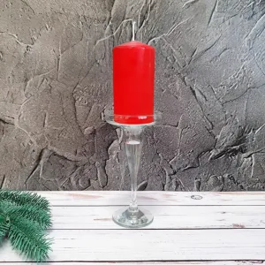 Свічка столова циліндр Bispol sw60/120 030 червонй