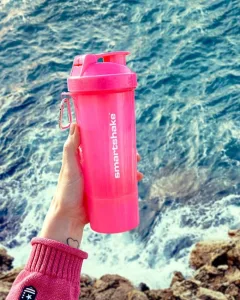 Шейкер спортивний SmartShake Slim 500 мл Neon Pink