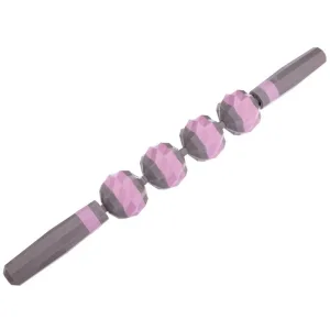 Масажер-палиця роликовий 4 масажерів massager рожевий - 46 см
