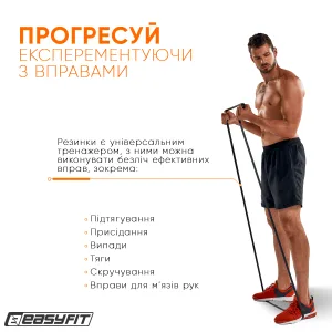 Гумова петля EasyFit 6 - 31 кг чорна