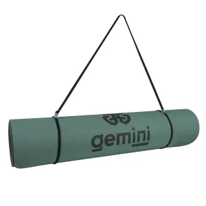 Килимок для фітнесу та йоги Sport TPE+TC 6 мм - Темно-Зелений-Чорний