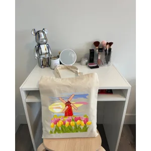 Екошопер BookOpt BK4071 "подорож нідерландами". країна вітряків і тюльпанів" бежевий