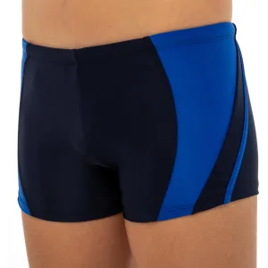 Плавки боксери для хлопчиків для плавання вік 6-10років Чорно-синій 8