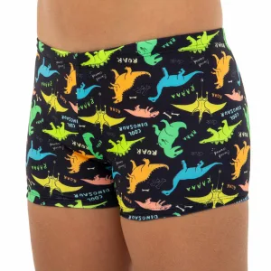 Плавки боксеры для мальчиков для плавания динозавры 6-8 лет черный 6