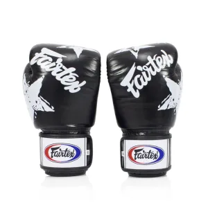 Боксерські рукавиці Fairtex BGV1 Nation Print Black 16 унцій (бинти в комплекті)