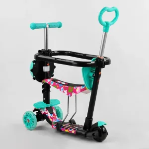 Самокат 5в1 Best Scooter - бірюзовий/рожевий
