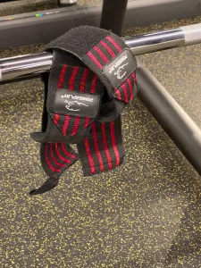 Кистьові бинти PowerPlay 3081 Gym WristT Wraps Чорно-Червоні