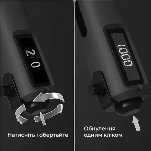 Еспандер кистьовий з лічильником PowerPlay PP-4403 з регульованим навантаженням 10-100 кг. чорний