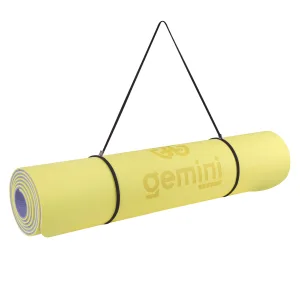 Килимок для фітнесу та йоги Sport TPE+TC 6 мм - Жовтий - фіолетовий