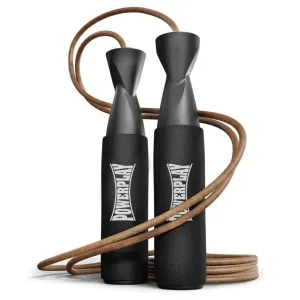 Скакалка шкіряна PowerPlay 4214 Leather Jump Rope Чорна 2,75 см.