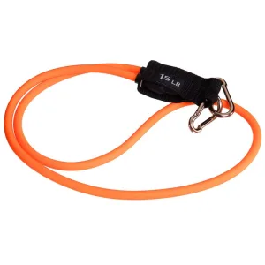 Еспандер трубчастий для фітнесу з карабіном 5,5х9х1200 мм навантаження 7 кг помаранчевий