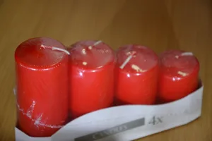 Набір свічок 4 шт. циліндр червоні sw50/4