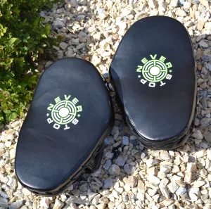 Лапи боксерські PowerPlay 3051 чорно зелені PU [пара]