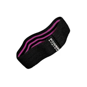 Тканева гумка для фітнесу та спорту Power System PS-4091 Booty Band LVL 1 Black/Pink d_64 см. навантаження 18 - 23 кг.