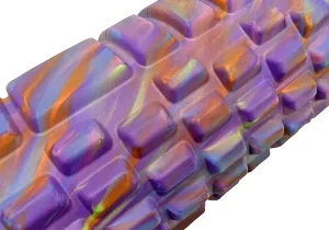 Масажний ролик EasyFit Grid Roller 33 см v.1,1 Multi фіолетовий